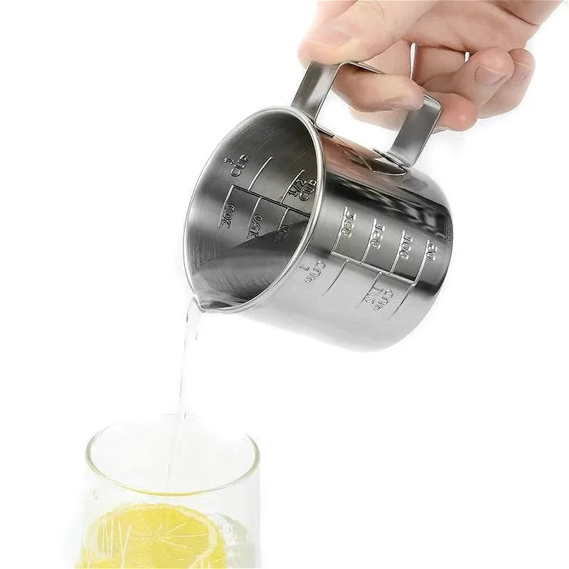 Stainless Steel Measuring Cup 200 mL Milk Tea Coffee Liquid Measuring Cup With Scale Food Grade 304 SUS Never Rust 200 cc