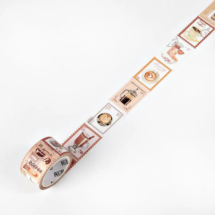 Vintage Post Office Series Washi Tape Retro stamps Coffee Decorative Adhesive Tape DIY Scrapbooking Sticker Label