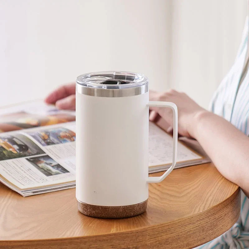 TYESO TS-8836/TS-8837 Double-Layer Stainless Steel Table Coffee Cup with Handle Vacuum Flasks & Thermoses Category