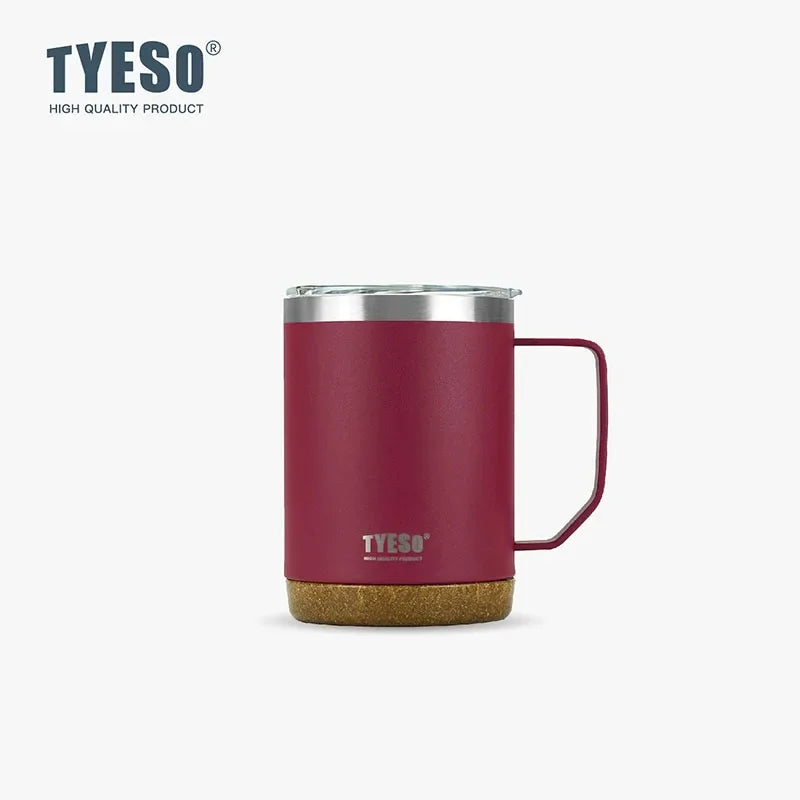 TYESO TS-8836/TS-8837 Double-Layer Stainless Steel Table Coffee Cup with Handle Vacuum Flasks & Thermoses Category