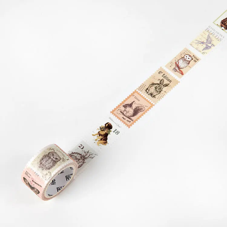 Vintage Post Office Series Washi Tape Retro stamps Coffee Decorative Adhesive Tape DIY Scrapbooking Sticker Label