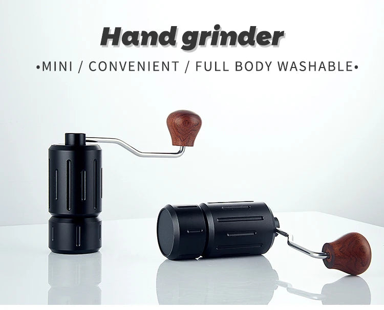 Wholesale Travel Hand Shake Adjustable Speed 48mm Flat Burr Cordless Reusable Washable Manual Coffee Grinder Mill Machine