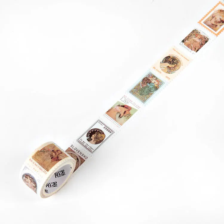 Vintage Post Office Series Washi Tape Retro stamps Coffee Decorative Adhesive Tape DIY Scrapbooking Sticker Label