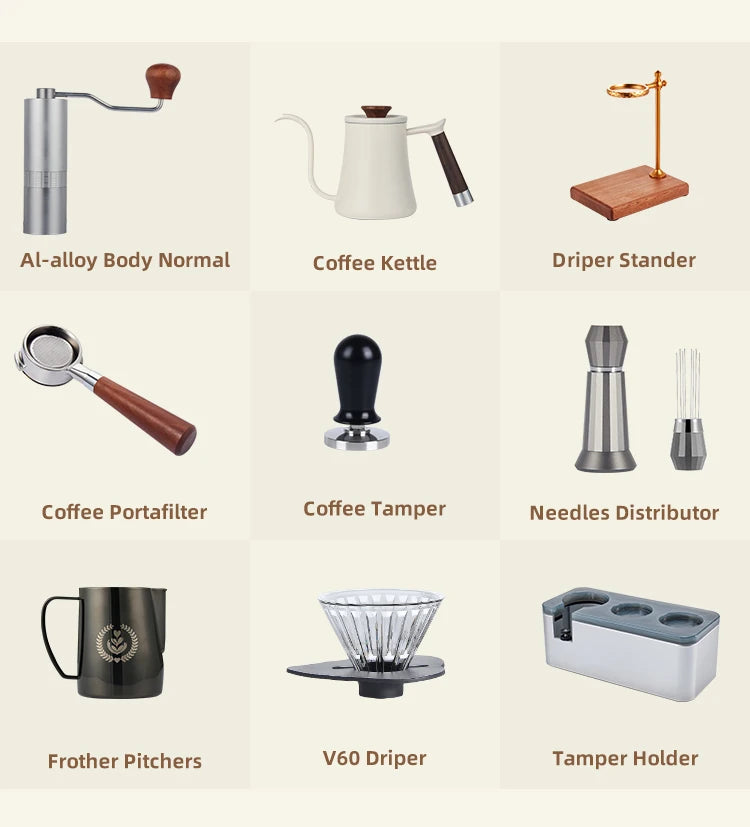 Wholesale Travel Hand Shake Adjustable Speed 48mm Flat Burr Cordless Reusable Washable Manual Coffee Grinder Mill Machine