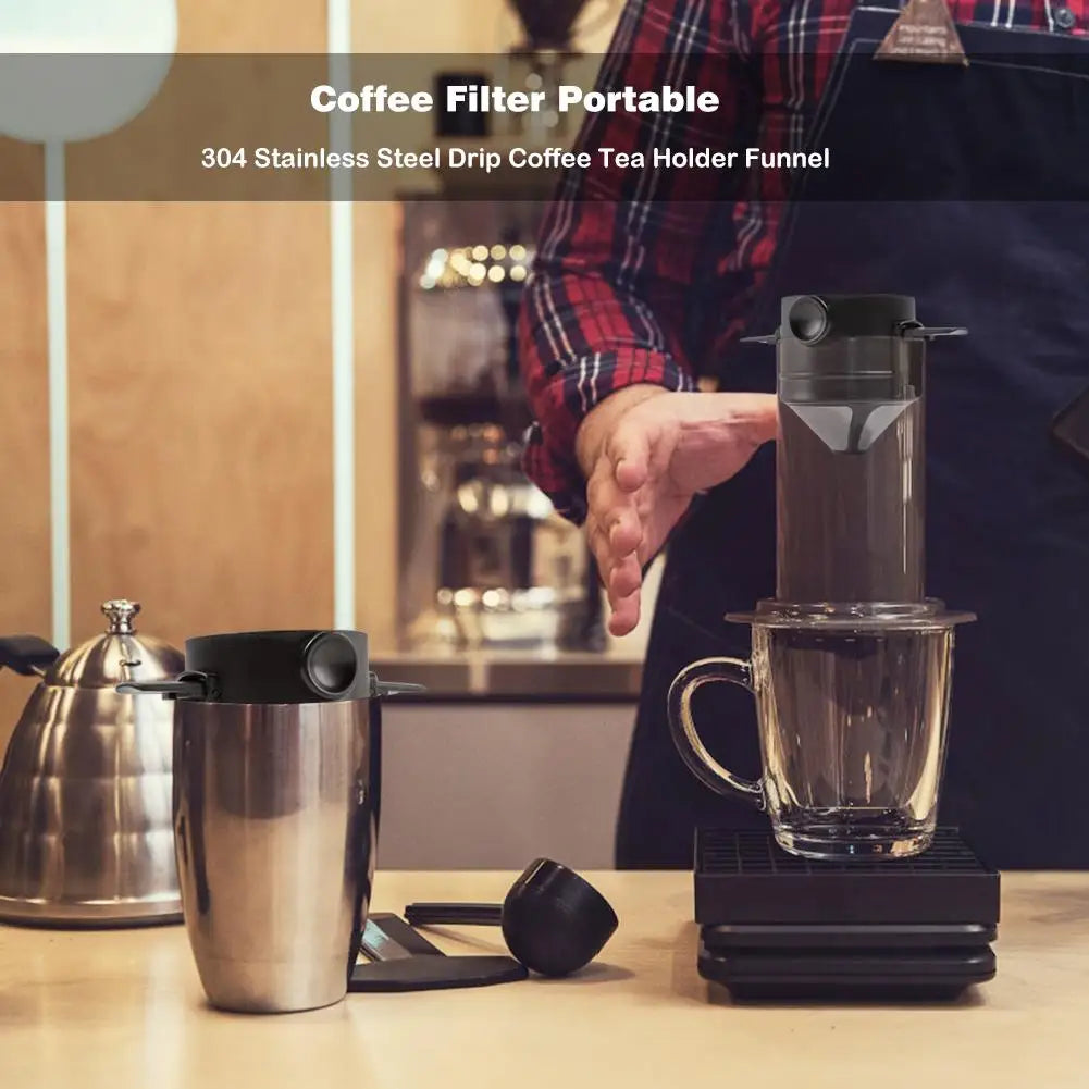 Pour Over Coffee Maker Home Coffee Filter Stainless Steel Coffee Dripper Easy To Clean for Travel Camping for Drip Coffee & Tea