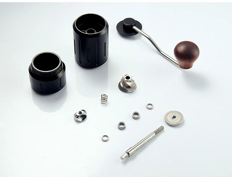 Wholesale Travel Hand Shake Adjustable Speed 48mm Flat Burr Cordless Reusable Washable Manual Coffee Grinder Mill Machine