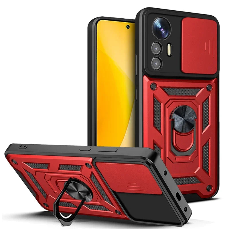 Shockproof Military Grade Armor Case For Mi Xiaomi 14 Ultra Pro 13T 13 Lite 12 12X 12T Phone Magnetic Holder Ring Protect Cover