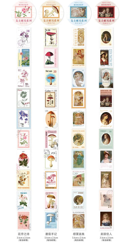 Vintage Post Office Series Washi Tape Retro stamps Coffee Decorative Adhesive Tape DIY Scrapbooking Sticker Label