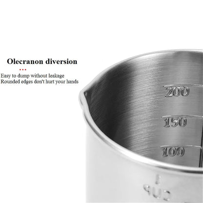 Stainless Steel Measuring Cup 200 mL Milk Tea Coffee Liquid Measuring Cup With Scale Food Grade 304 SUS Never Rust 200 cc