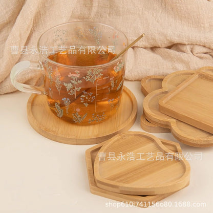 Teacup Mat Bamboo Cup Mat Placemat Flowerpot Cross-Border Rectangular Shaped More SizesDIYSucculent Pad Coffee Cup Mat