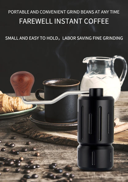 Wholesale Travel Hand Shake Adjustable Speed 48mm Flat Burr Cordless Reusable Washable Manual Coffee Grinder Mill Machine