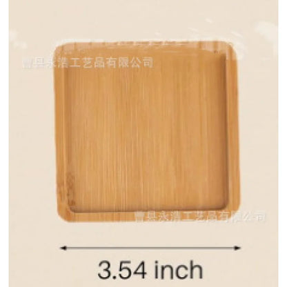 Teacup Mat Bamboo Cup Mat Placemat Flowerpot Cross-Border Rectangular Shaped More SizesDIYSucculent Pad Coffee Cup Mat