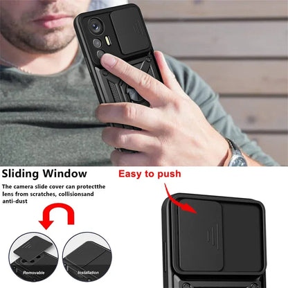 Shockproof Military Grade Armor Case For Mi Xiaomi 14 Ultra Pro 13T 13 Lite 12 12X 12T Phone Magnetic Holder Ring Protect Cover