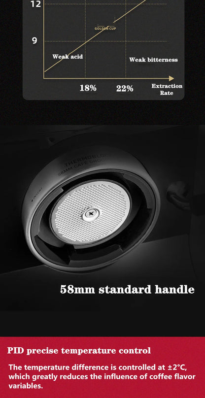 Original New Italian Barsetto Commercial Electric Coffee Maker Portable Semi Automatic Mini Espresso Coffee Machine With Grinder